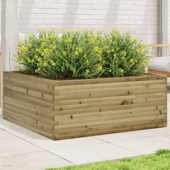 Jardinera | Macetero De Madera De Pino Impregnada 110x110x46 Cm Cfw6713182