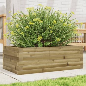 Jardinera | Macetero De Madera De Pino Impregnada 70x40x23 Cm Cfw1218060