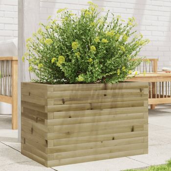 Jardinera | Macetero De Madera De Pino Impregnada 70x40x45,5 Cm Cfw6056603