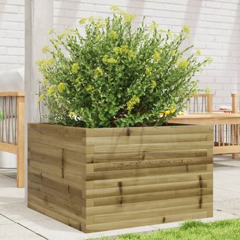 Jardinera | Macetero De Madera De Pino Impregnada 70x70x45,5 Cm Cfw4923216