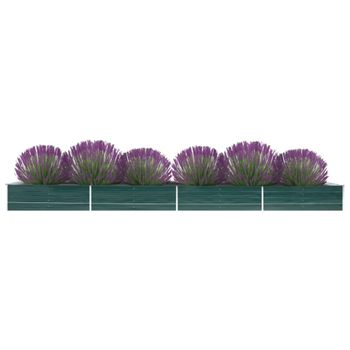 Jardinera Arriate | Macetero De Acero Galvanizado Verde 600x80x45 Cm Cfw742031