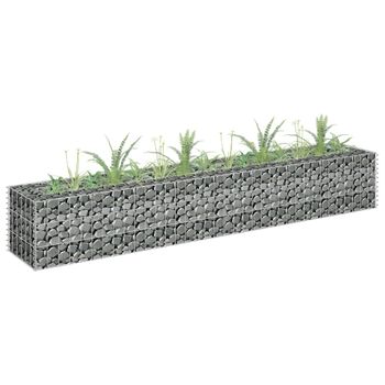 Jardinera Arriate | Macetero De Gaviones De Acero 180x30x30 Cm Cfw742037