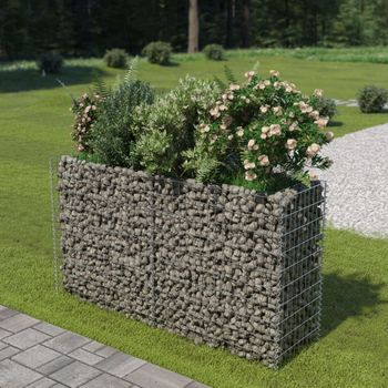 Jardinera Arriate | Macetero De Gaviones De Acero 180x50x100 Cm Cfw742038