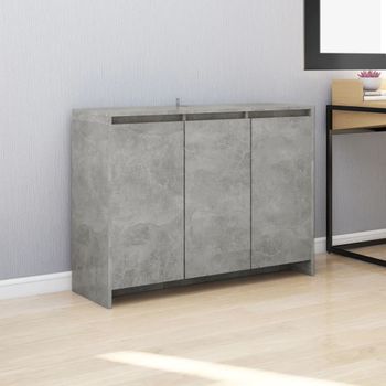 Aparador | Aparador De Comedor | Armario De Cocina De Madera Contrachapada Gris Hormigón 102x33x75 Cm Cfw5841383