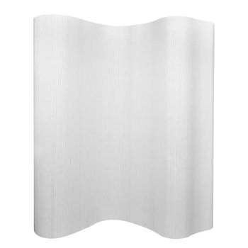 Biombo Divisor | Separador De Ambientes Bambú Blanco 250x165 Cm Cfw744919