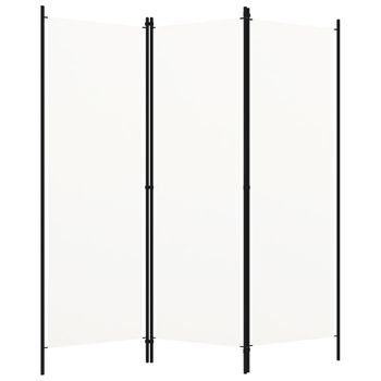 Biombo Divisor De 3 Paneles | Separador De Ambientes Blanco 150x180 Cm Cfw744931