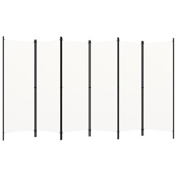 Biombo Divisor De 6 Paneles | Separador De Ambientes Blanco 300x180 Cm Cfw745044