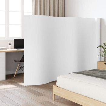 Biombo Divisor | Separador De Ambientes De Bambú Blanco 165x800 Cm Cfw745083