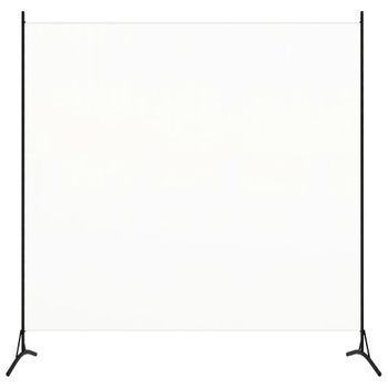 Biombo Divisor | Separador De Ambientes De Tela Blanco 175x180 Cm Cfw745107