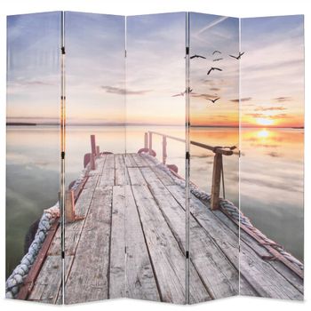 Biombo Divisor | Separador De Ambientes Plegable 200x170 Cm Lago Cfw745111