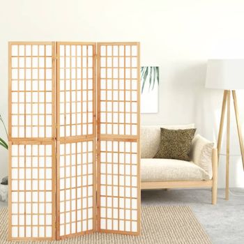 Biombo Divisor Plegable Con 3 Paneles | Separador De Ambientes Estilo Japonés 120x170 Cm Cfw745117