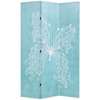 Biombo Divisor | Separador De Ambientes Plegable 120x170 Cm Mariposa Azul Cfw1562329