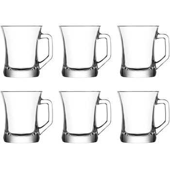 Set De 6 Tazas Transparentes De 300ml Mug De Vidrio con Ofertas en