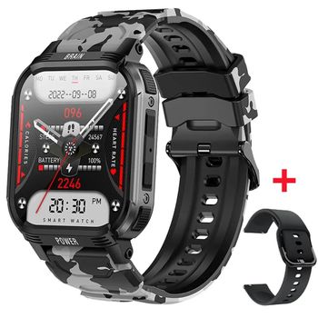 Reloj Inteligente Militar Para Exteriores 1,85, Reloj Inteligente Con Llamadas Bluetooth Para Hombres, Relojes De Fitness Resistentes Al Agua Para Android Ios