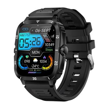 Reloj Inteligente Militar Para Exteriores Sqr 1,96, Reloj Inteligente Con Llamada Bluetooth Para Hombres, Para Android Ios Ip68, Relojes De Fitness Resistentes Al Agua