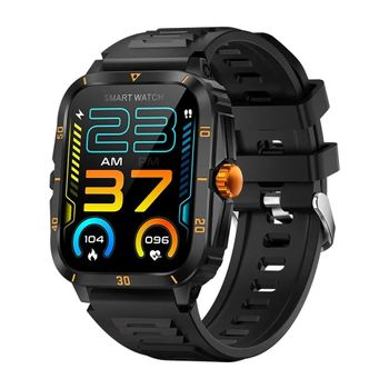 Reloj Inteligente Militar Para Exteriores Sqr 1,96, Reloj Inteligente Con Llamada Bluetooth Para Hombres, Para Android Ios Ip68, Relojes De Fitness Resistentes Al Agua