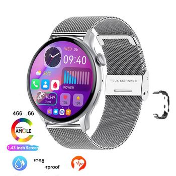 Reloj Con Pantalla Hd De 466x466 Y 1,43 Pulgadas Para Hombre, Reloj Inteligente Con Llamada Bluetooth, Reloj Inteligente De Negocios A La Moda, Smartband Para Hombre