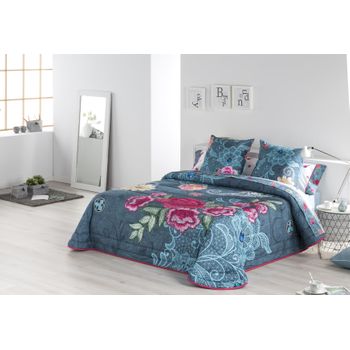 Colcha Bouti Bohemy Color Unico Para Cama De 90 Cms.