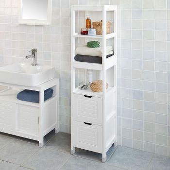 Mueble Columna De Baño Blanco