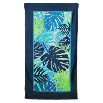 Toalla De Playa De Microfibra Tropical Leaves 90x170 220 G/m²