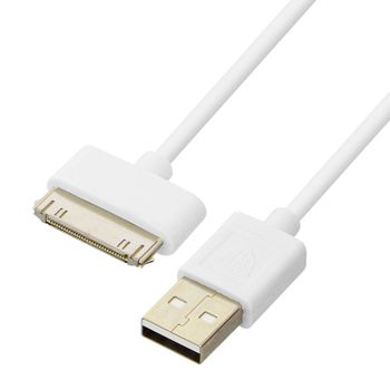 Cable Usb A Conector Apple 30 Pin 2.1a Inkax 1 Metro Blanco