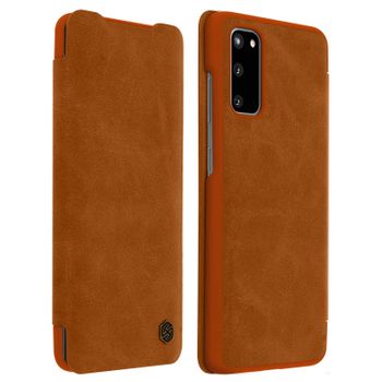 Funda Samsung Galaxy S20 De Piel Monedero Qin De Nillkin – Marrón