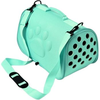 Transportin Bolsa Para Gatos Perros Conejos Bolso De Transporte Plegable Mascota Bolso Flexible Con Cremallera (azul)