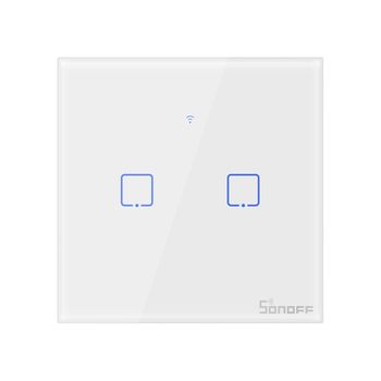 Interruptor De Pared De 2 Canales Con Conexión Wifi - Sonoff