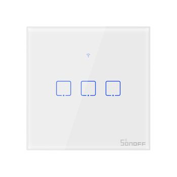 Interruptor De Pared De 3 Canales Con Conexión Wifi - Sonoff