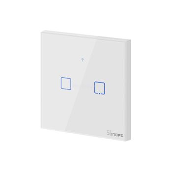 Interruttore Smart Sonoff Im190314010 T0eu2c Switch Touch Wi Fi Due Pulsanti Bianco