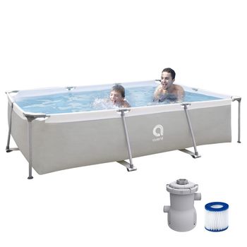 Piscina Tubular Avenli Steelsuper Frame Pool Set. Capacidad 3701l. Medidas 300cmx207cmx65cm, Con Depuradora.