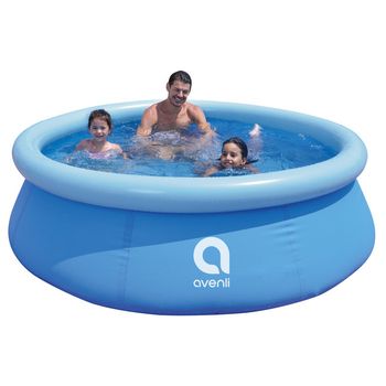 Piscina Aro Hinchable Avenli Prompt Set Pool De 240 Cm De Diámetro Y 63 Cm De Altura. Piscina "autoformada".