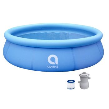 Piscina Aro Hinchable Avenli Prompt Set Pool Set De 300 Cm De Diámetro Y 63 Cm De Altura, Con Depuradora.