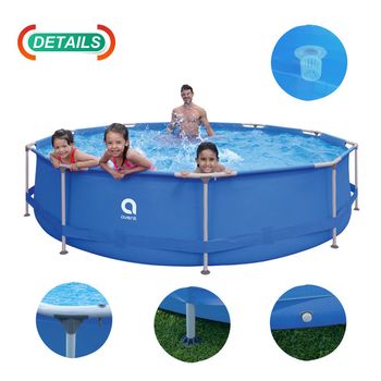 Piscina Tubular Montable Avenli Capacidad 6125l. Medidas De 360cm Y 76cm, Con Depuradora.