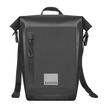 Bolsa Impermeable Para Bicicleta Sahoo 20l Fijación Trasera Portaequipajes Negro