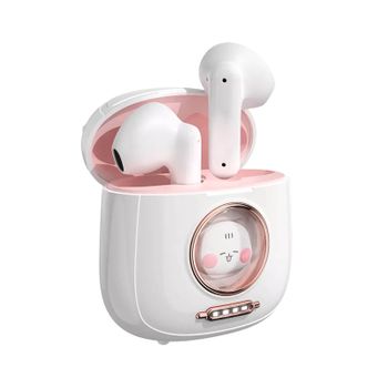 Auriculares Bluetooth 5.1 Diseño Kawaii Control Táctil Xo Blanco