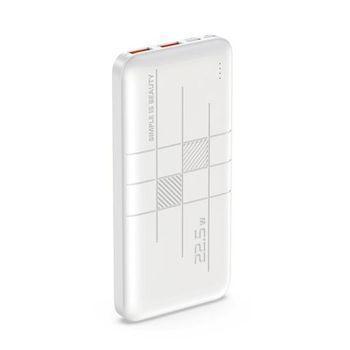 Powerbank Pr187 10000mah Con Carga Rapida 22.5w - Pantalla Lcd - 1x Usb-c 20w, 2x Usb - Color Blanco Xo