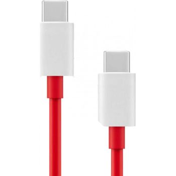 Cable De Carga Warp Oneplus De Tipo C A Tipo C 1 Metro Rojo Y Blanco 5481100047  Sin Embalaje