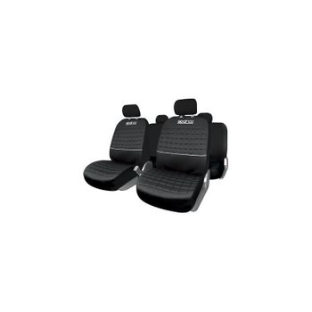 Spc1042sv - Juego De Fundas De Asiento Sparco Lazio Universales, Color Gris.