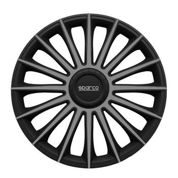 Sparco Set De 4 Adornos Treviso De 14 '' - Negro Y Gris