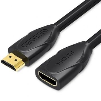 Cable Alargador Hdmi Vention Vaa-b06-b200/ Hdmi Macho - Hdmi Hembra/ 2m/ Negro