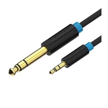 Cable Estéreo Vention Babbh/ Jack 6.5 Macho - Jack 3.5 Macho/ 2m/ Negro