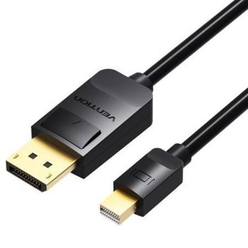 Cable Conversor Vention Haabg/ Mini Displayport Macho - Displayport Macho/ 1.5m/ Negro