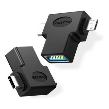 Adaptador Usb 3.0 Vention Cdib0/ Usb Tipo-c Macho - Microusb Macho