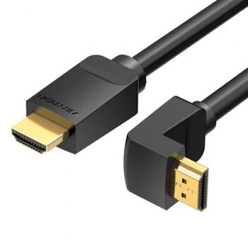 Cable Hdmi 2.0 4k Acodado Vention Aaqbi/ Hdmi Macho - Hdmi Macho/ 3m/ Negro