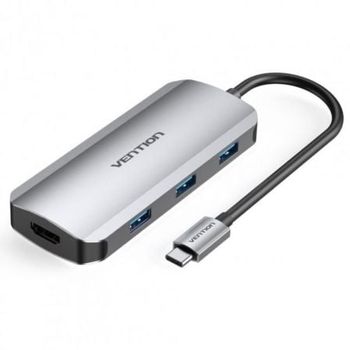 Docking Usb Tipo-c Vention Tofhb/ 1xhdmi/ 3xusb/ 1xusb Tipo-c/ 1xusb Tipo-c Pd