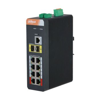 Conmutador Industrial 8 Puertos Poe + 2 Puertos Gigabit Sfp - Dh-pfs4210-8gt-dp-v2 - Dahua