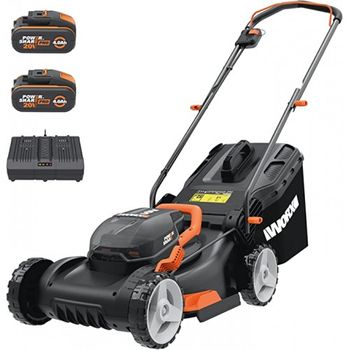 Cortacésped De 40 Cm, 40v (con 2 Baterías Y Cargador) Worx Wg743e