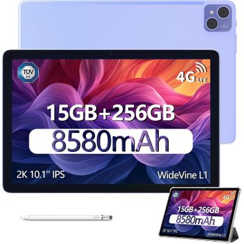 Tablet Doogee T10 Pro T606 Octa Core, 15gb Ram, 256gb, 10,1" - 25,65 Cm – Púrpura