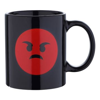 Mug 33cl Gres Angry Black Emoticon